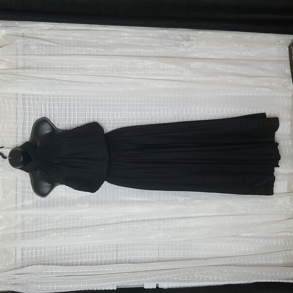 Black Fred Charles Halter Sleeveless Dress Size 5 - Picture 1 of 9